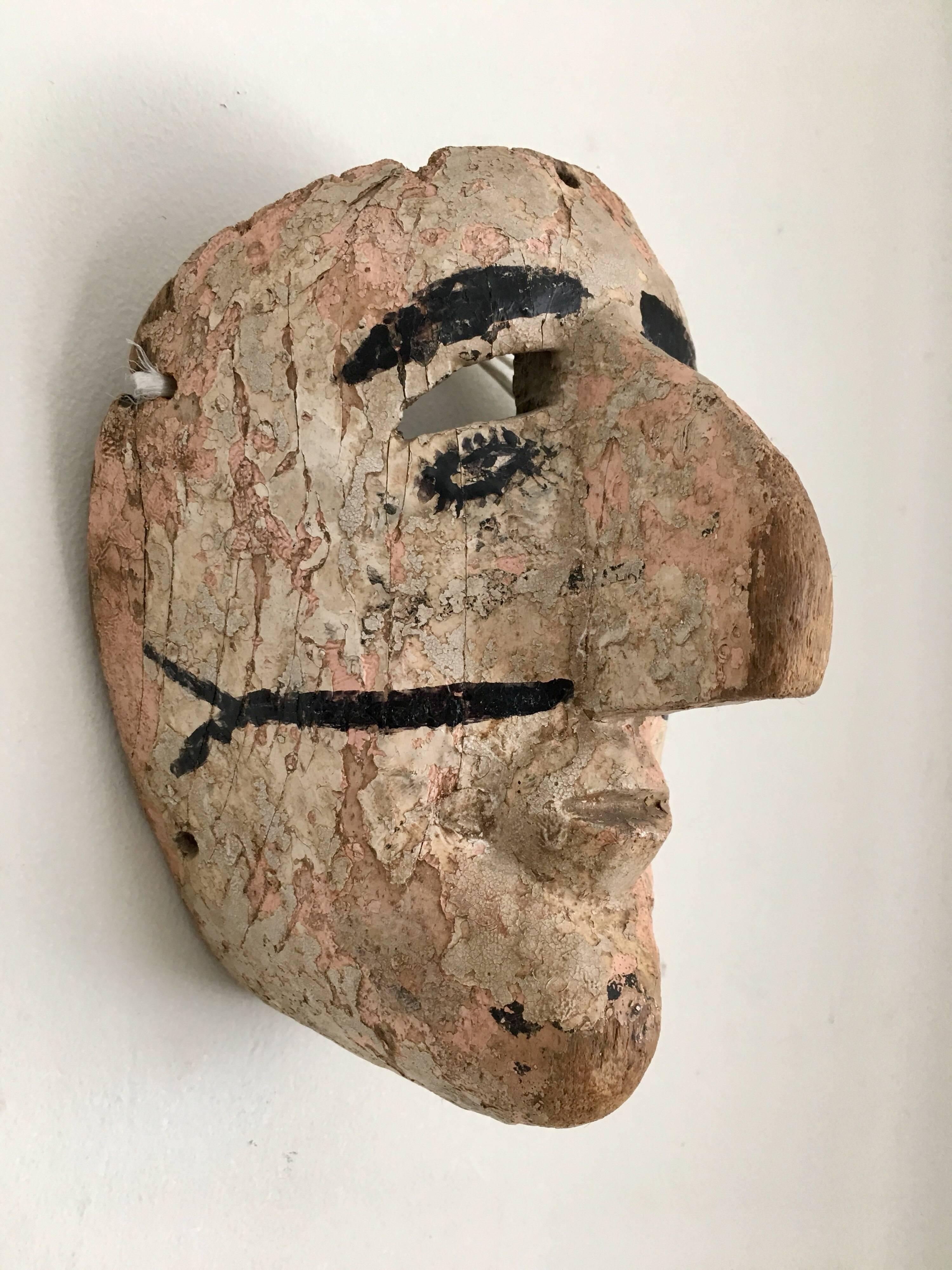 Ceremonial arquero mask from Tlapa de Comonfort, Guerrero, Mexico.