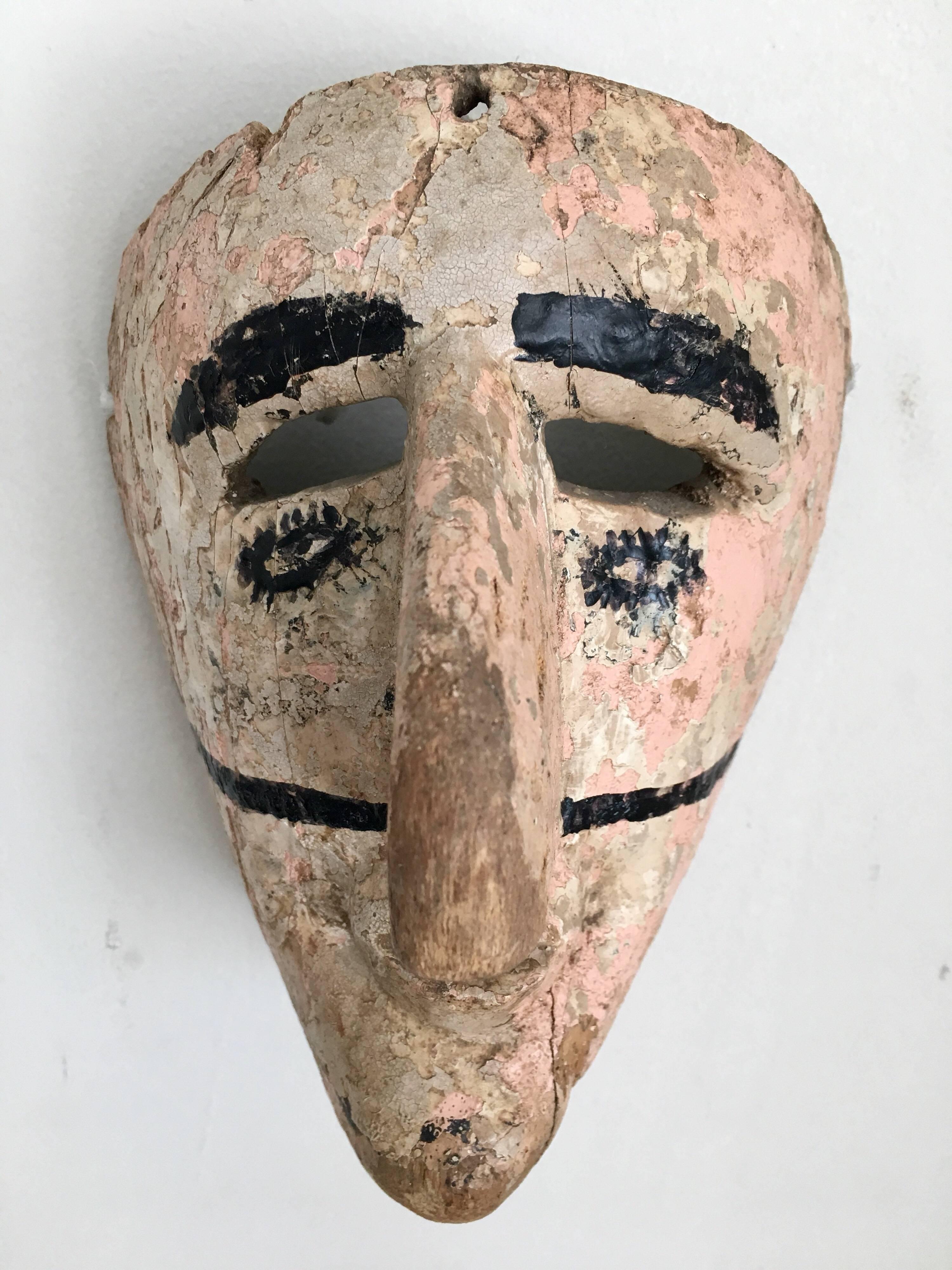Hand-Carved Archer Mask from Mexico