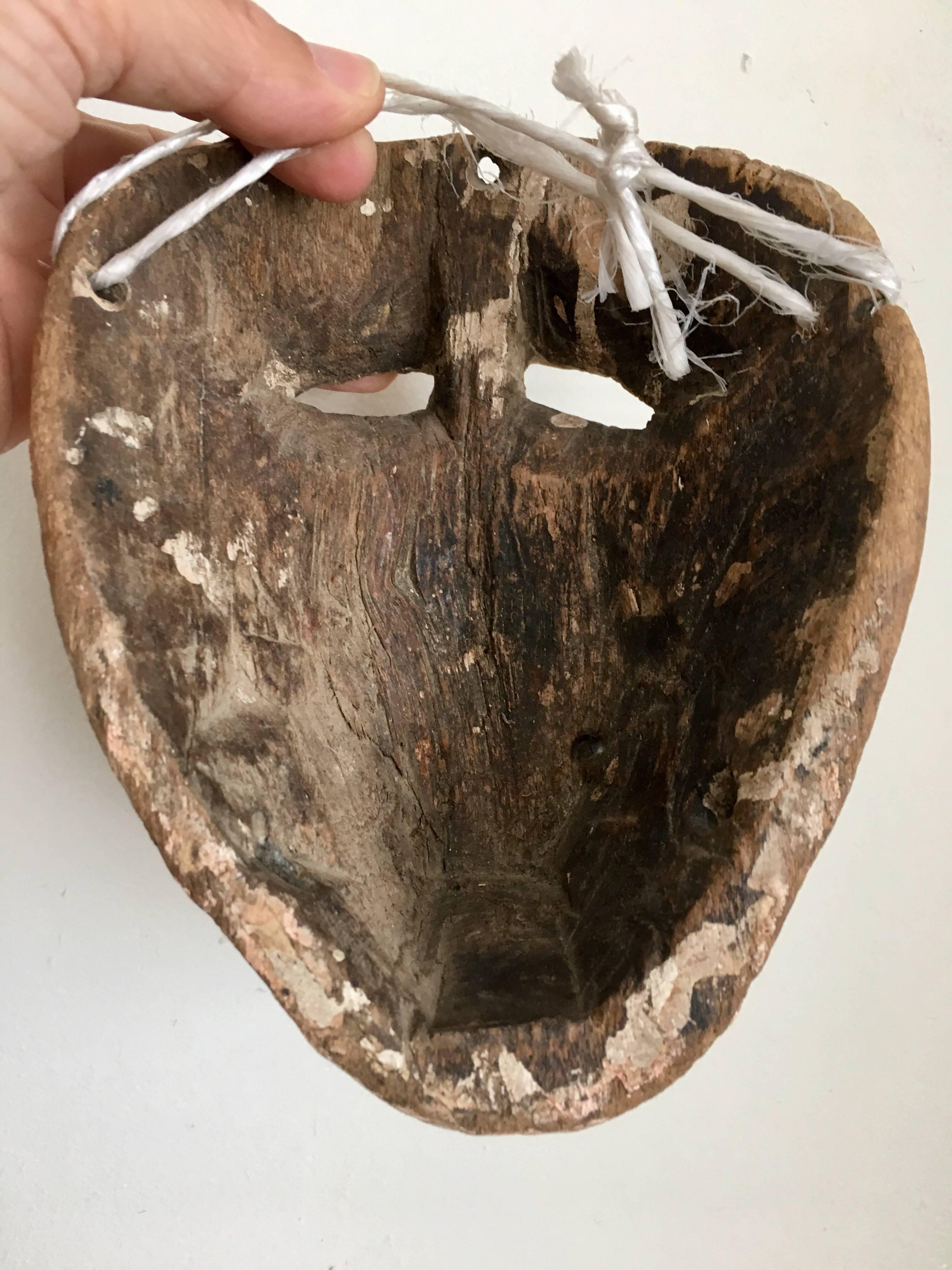 Archer Mask from Mexico In Distressed Condition In San Miguel de Allende, Guanajuato