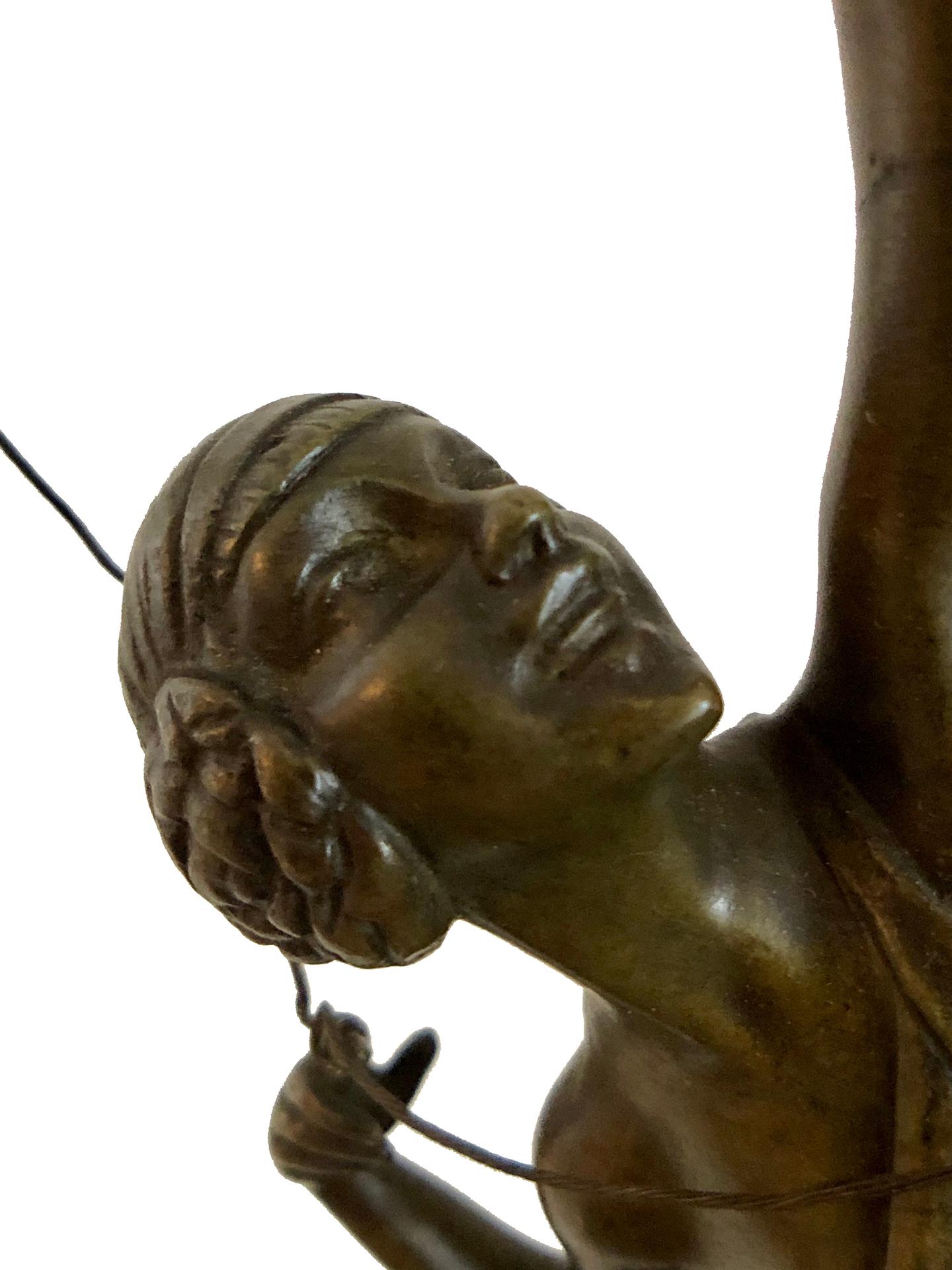 Archer Sculpture in Bronze Attributed to Pierre Le Faguays, French Art Deco 10