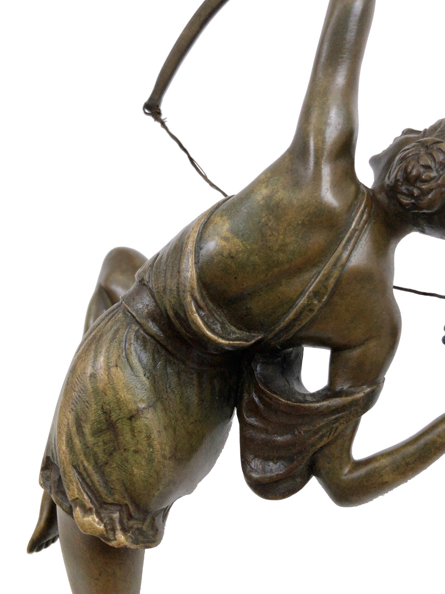 Archer Sculpture in Bronze Attributed to Pierre Le Faguays, French Art Deco 2