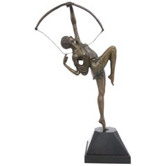 Archer Sculpture in Bronze Attributed to Pierre Le Faguays, French Art Deco