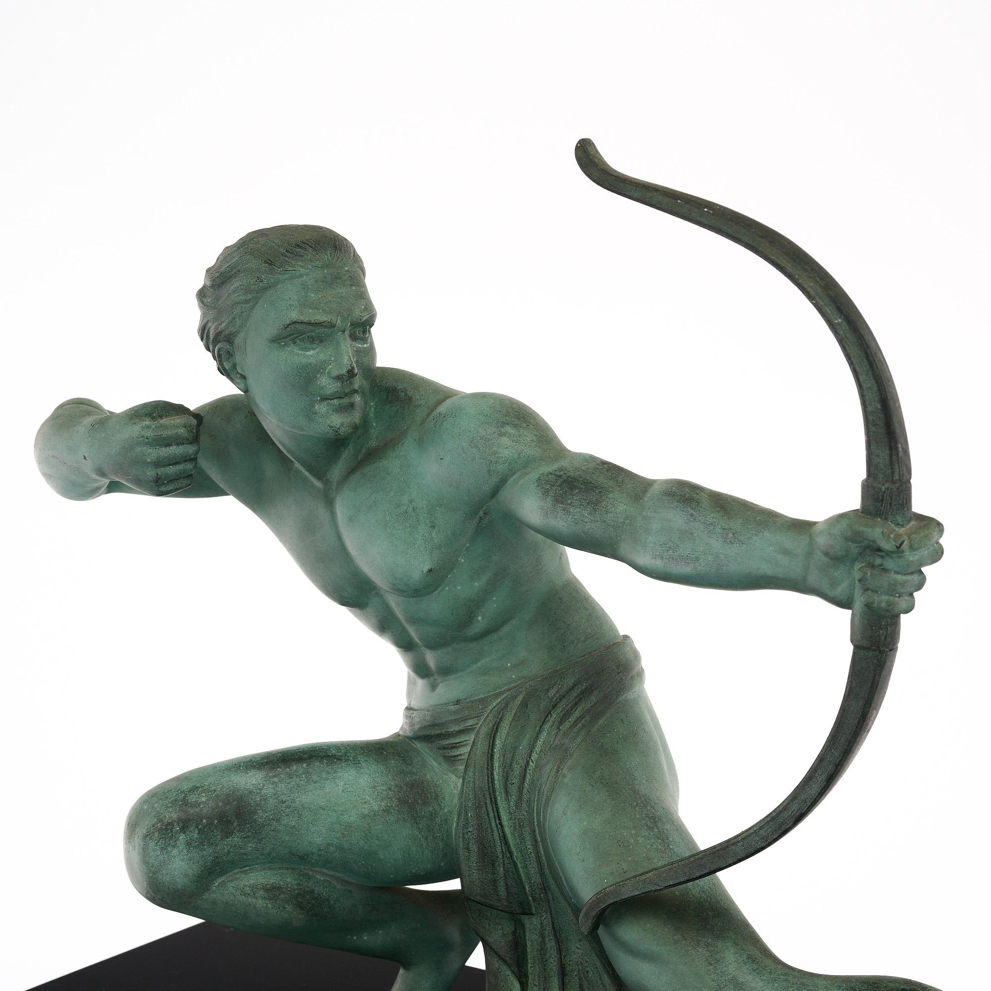 French Archer Statue by Salvatore Melani