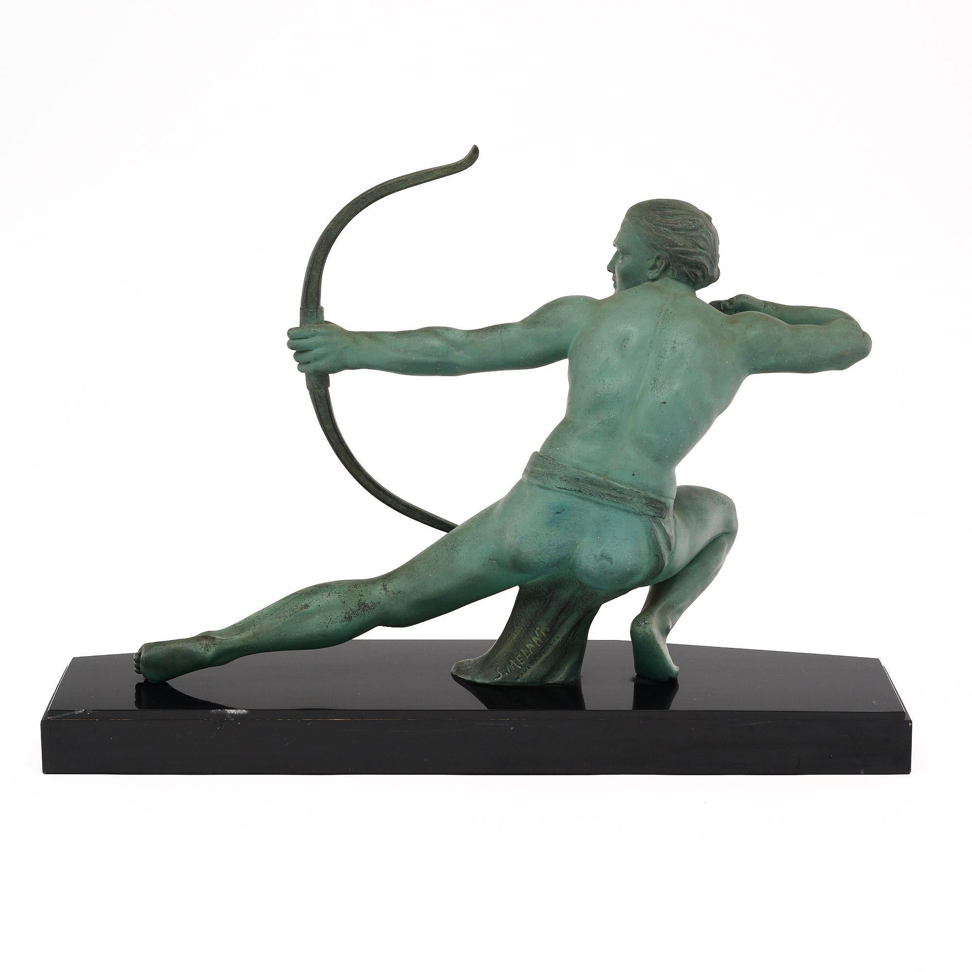Début du 20ème siècle Statue d'Archer par Salvatore Melani