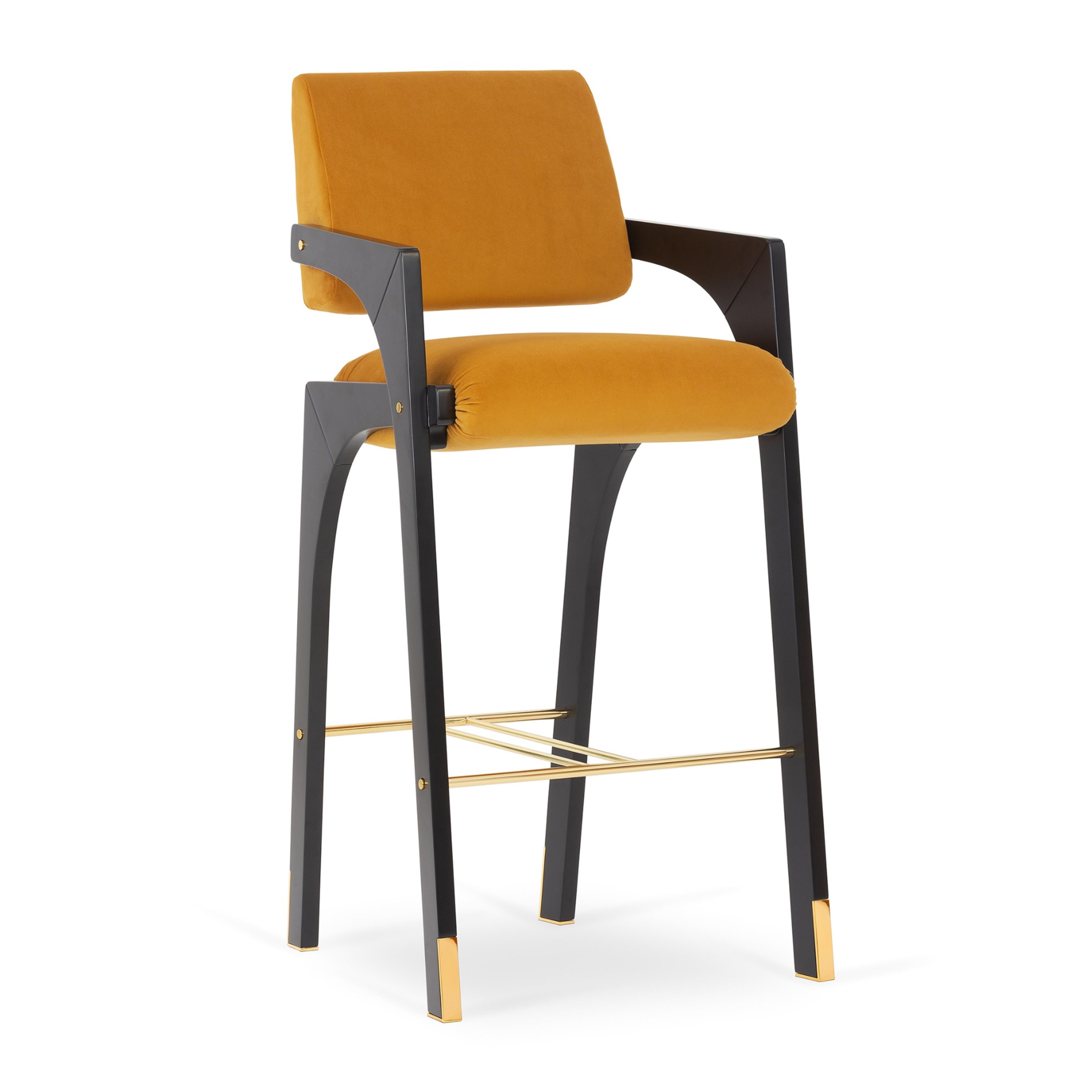 The Arches bar stool is designed in the likeness of the architectural scale that suggests a crossing through the structures of a utopian city, organized by the principles of symmetry and ideal forms.

The Arches bar stool is a redesign of the