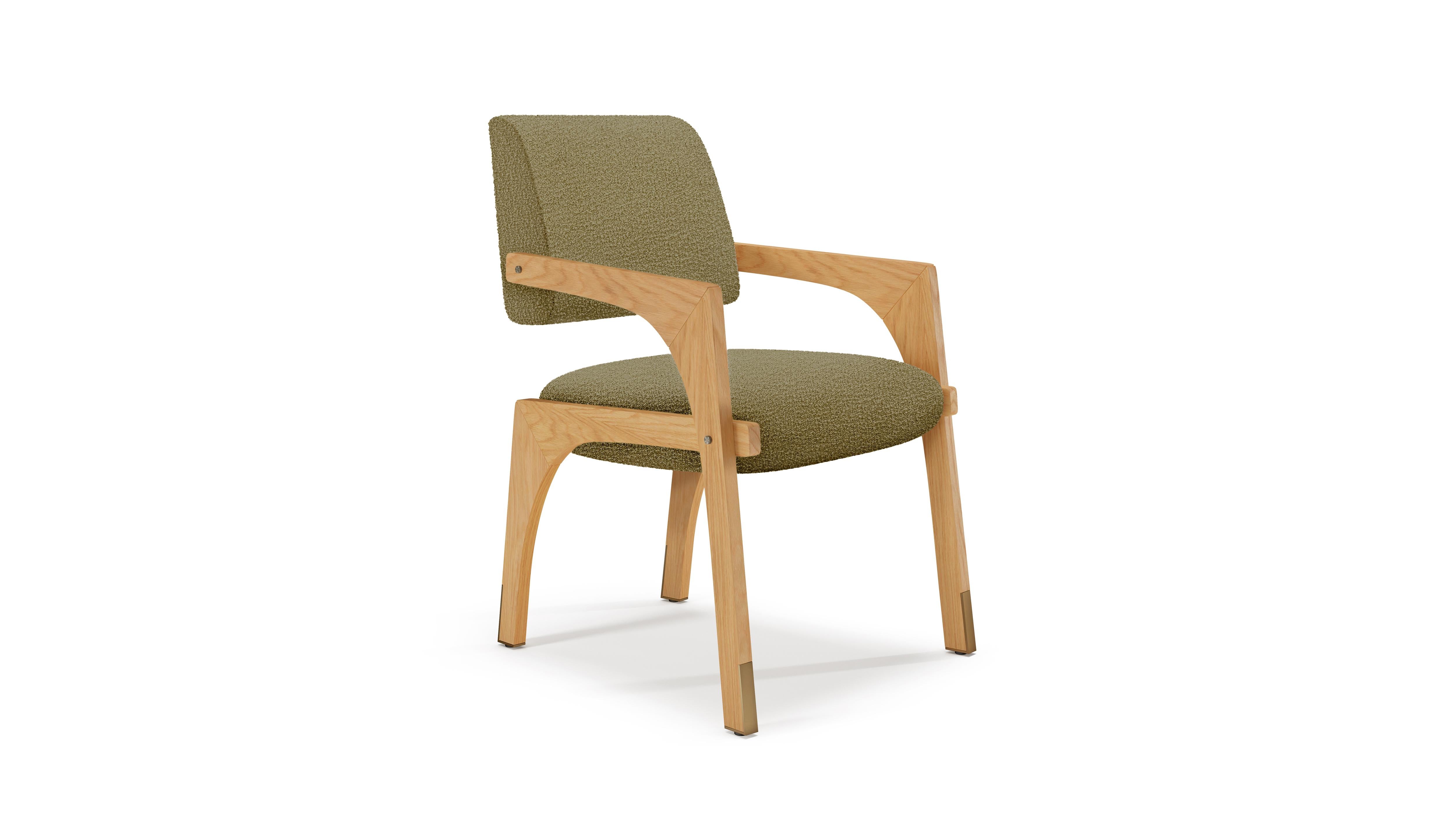 Moderne Chaise de salle à manger Arches, Bouclé & Oak, InsidherLand by Joana Santos Barbosa en vente