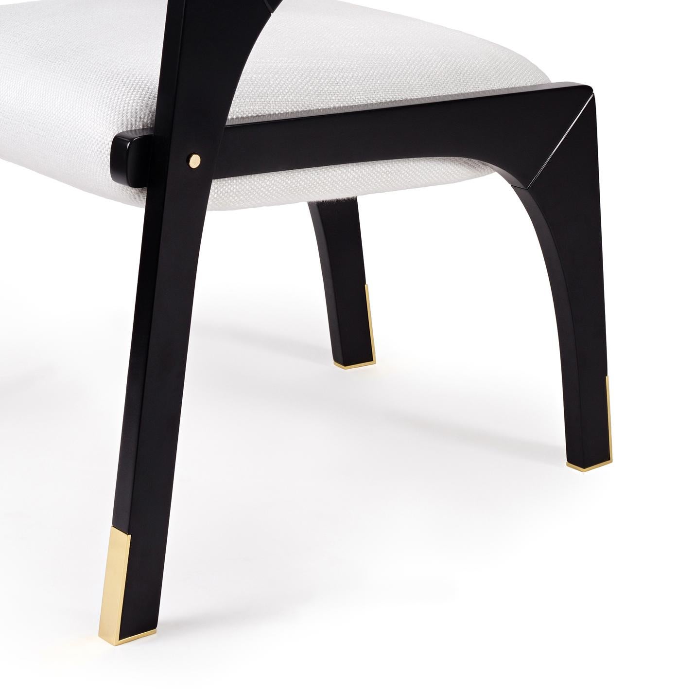 Lacquered Arches Dining Chair, Brass & COM, InsidherLand by Joana Santos Barbosa For Sale