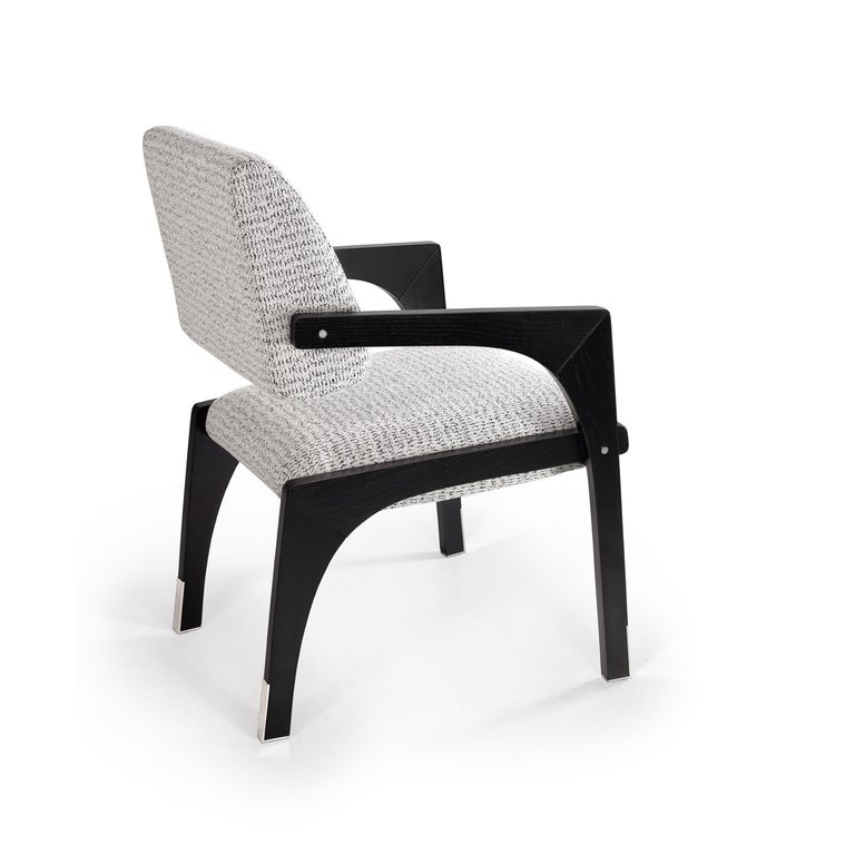 Modern Arches Dining Chair, Fusion and Steel, InsidherLand by Joana Santos Barbosa For Sale
