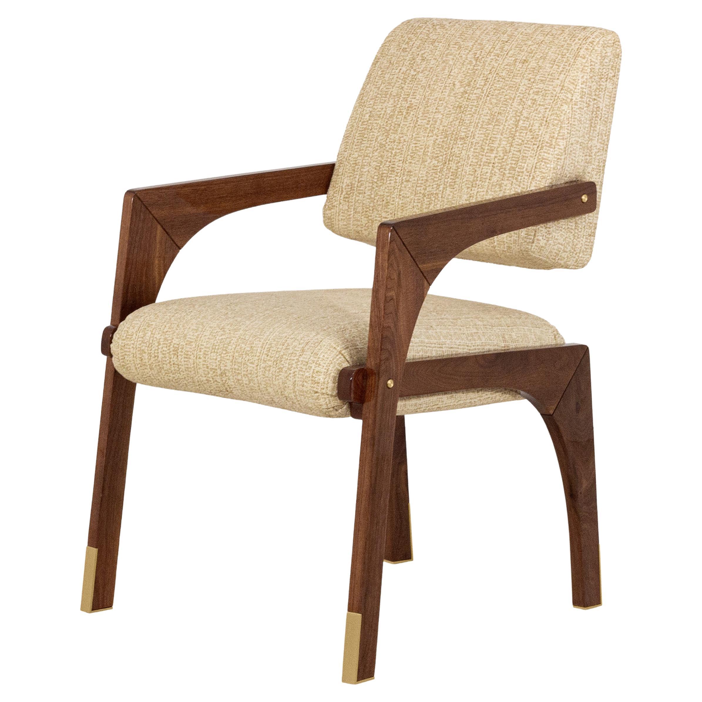 Arches Dining Chair, Walnut & Brass, InsidherLand by Joana Santos Barbosa