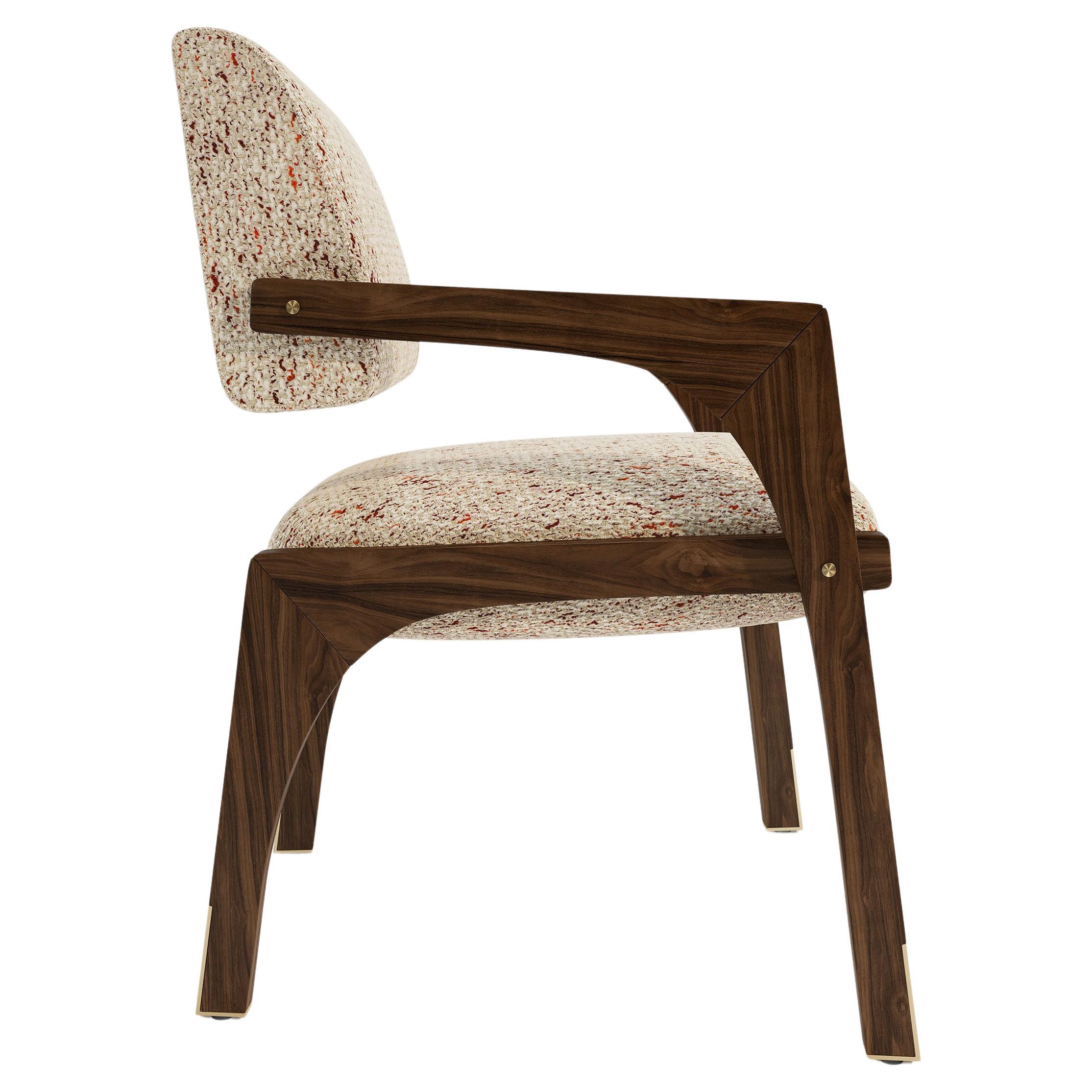 Arches Dining Chair, Walnut & Tan, InsidherLand by Joana Santos Barbosa