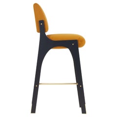 Arches II Bar Stool, Smooth Velvet & Brass, InsidherLand by Joana Santos Barbosa