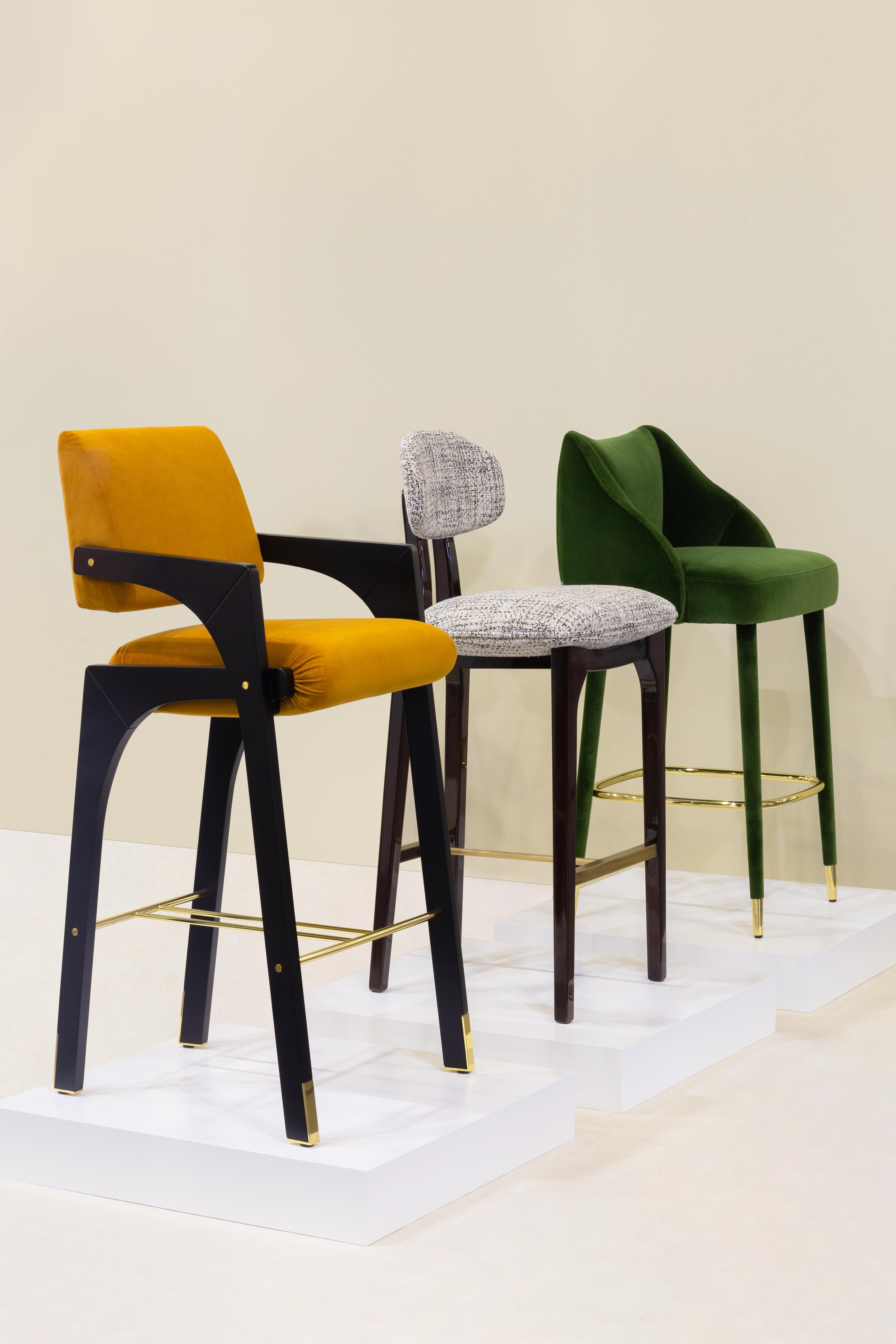Arches II Counter Stool, Brass & COM, InsidherLand by Joana Santos Barbosa For Sale 1
