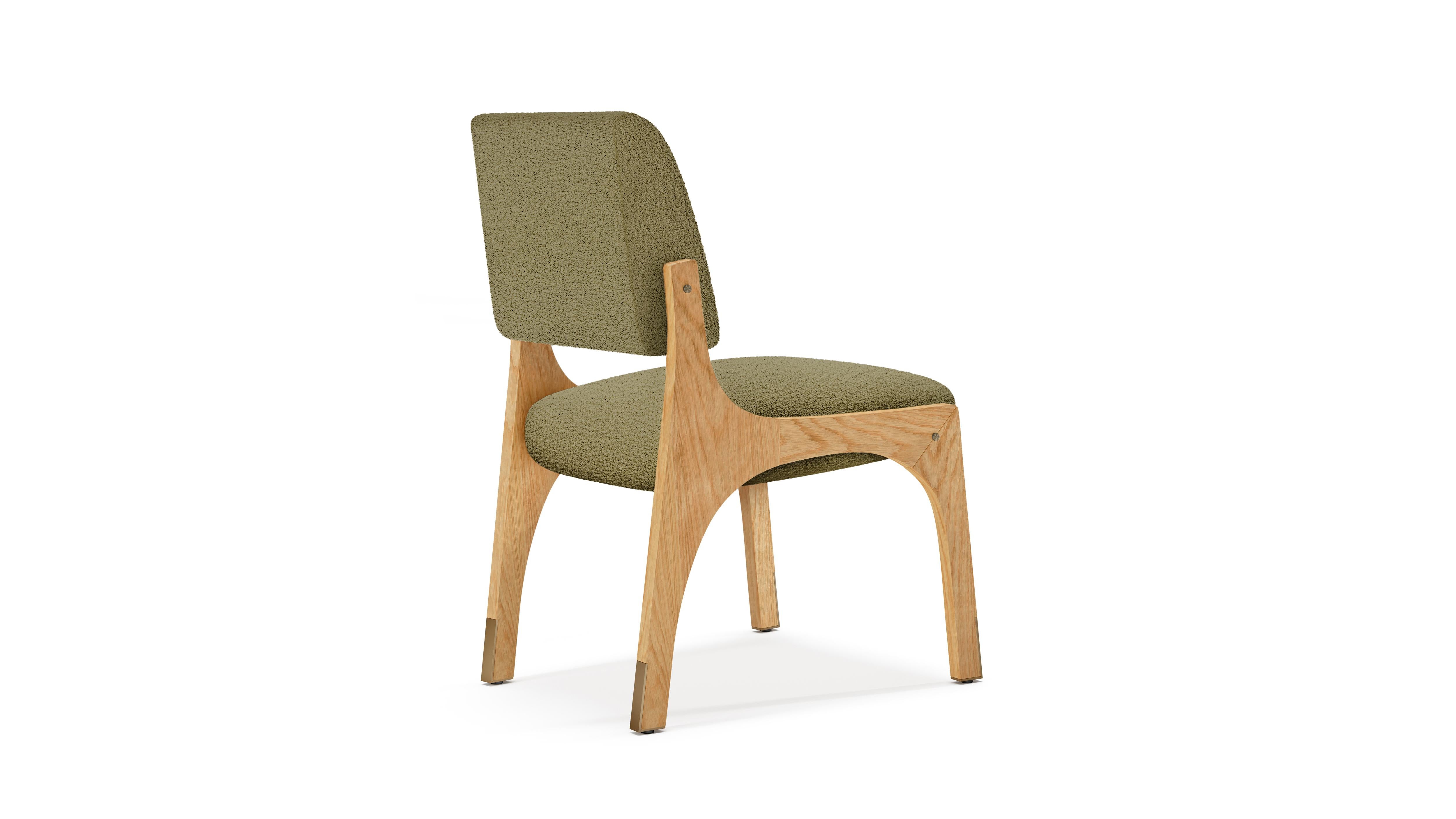 Portoghese Sedia da pranzo Arches II, Bouclé e Oak, InsidherLand di Joana Santos Barbosa in vendita