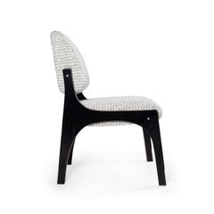 Modern sculptural black armless handmade Arches II dining chair by InsidherLand