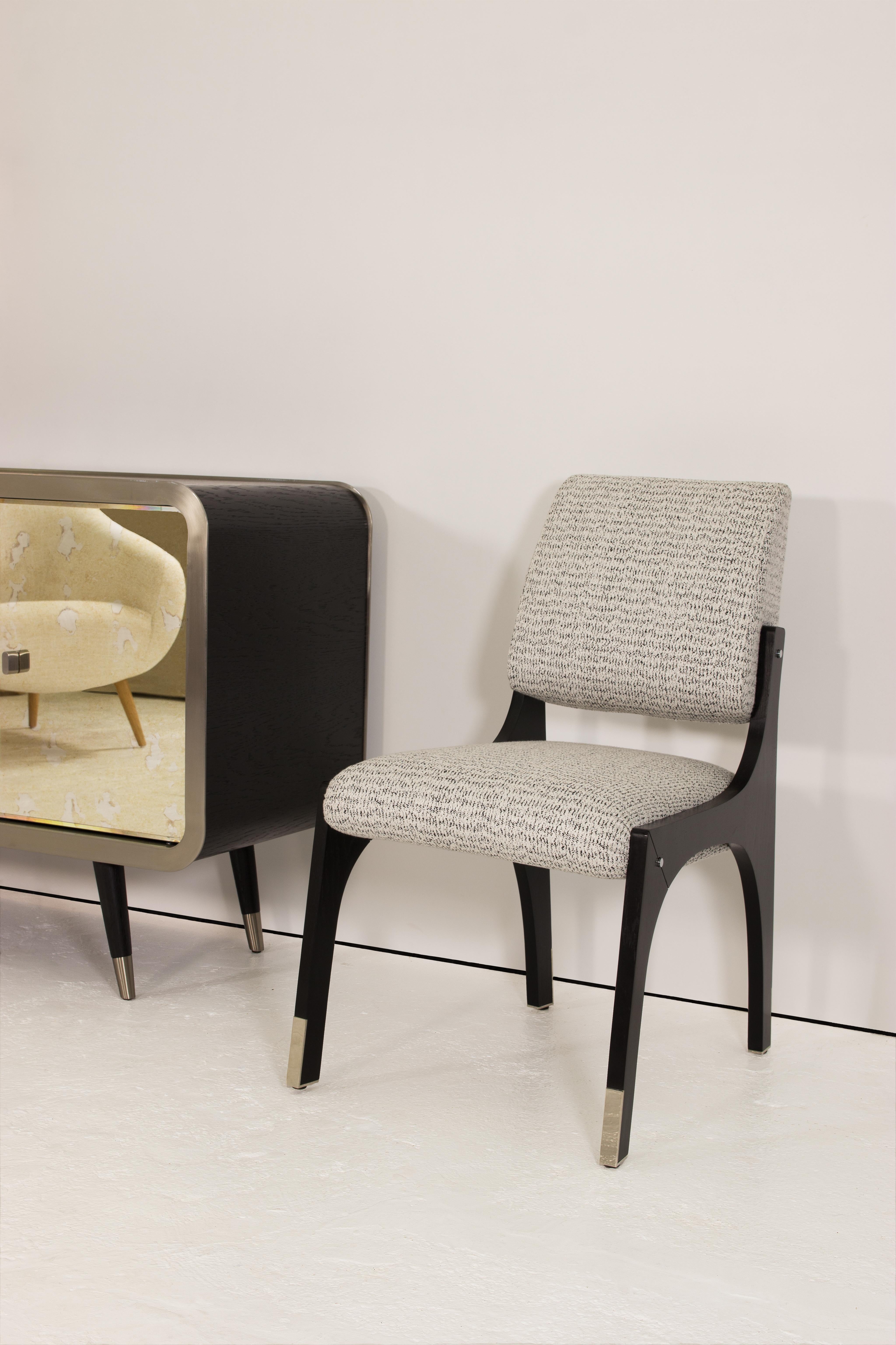 Acier inoxydable Chaise de salle à manger Arches II, Fusion & Steel, Insidherland de Joana Santos Barbosa en vente