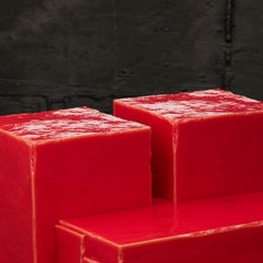 Poltrona ARCHETYPE: resina epossidica lavorata a mano, design brutalista