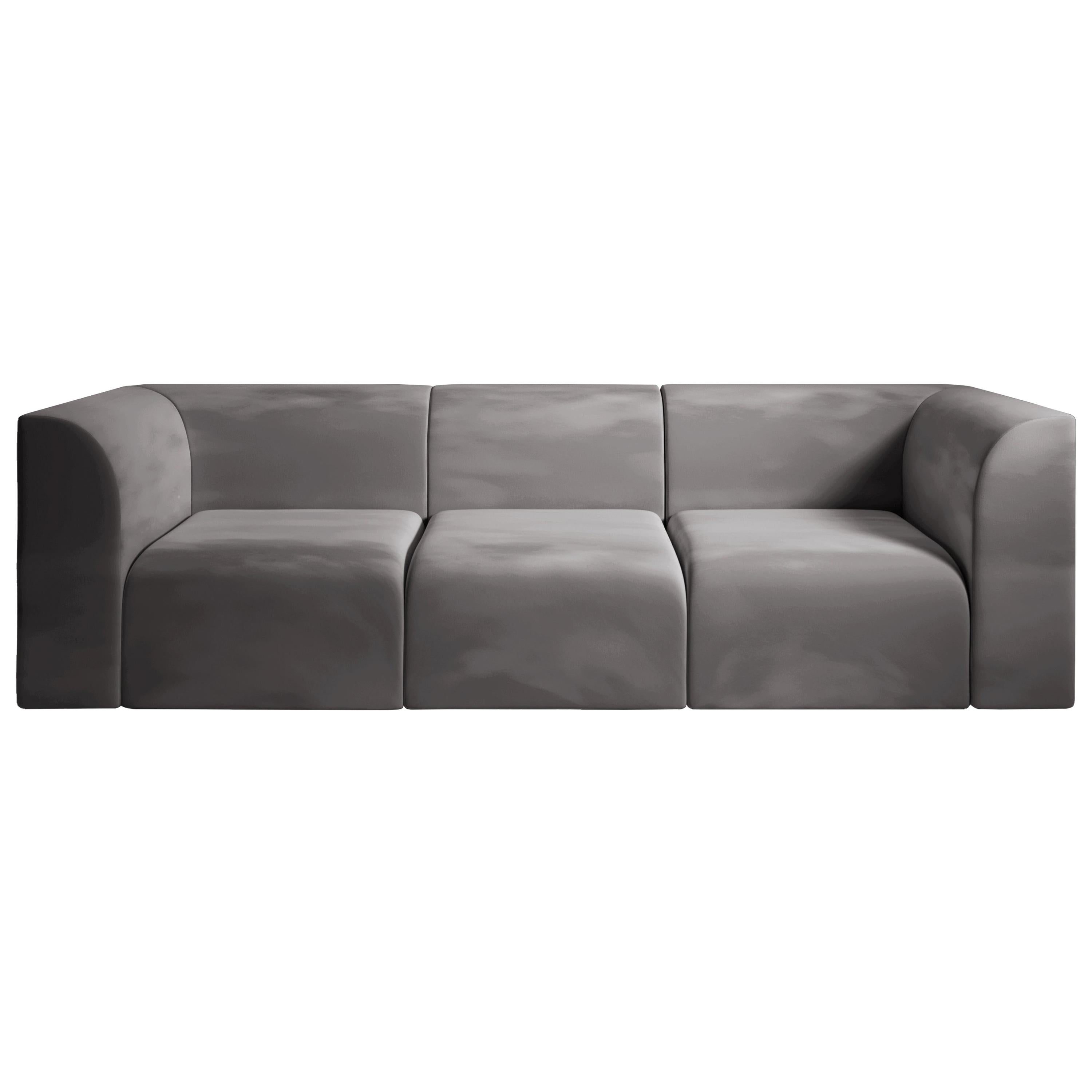 Archi 3-Seat Contemporary Sofa in Fabric For Sale