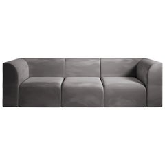 Archi 3-Seat Contemporary Sofa in Fabric by Secolo