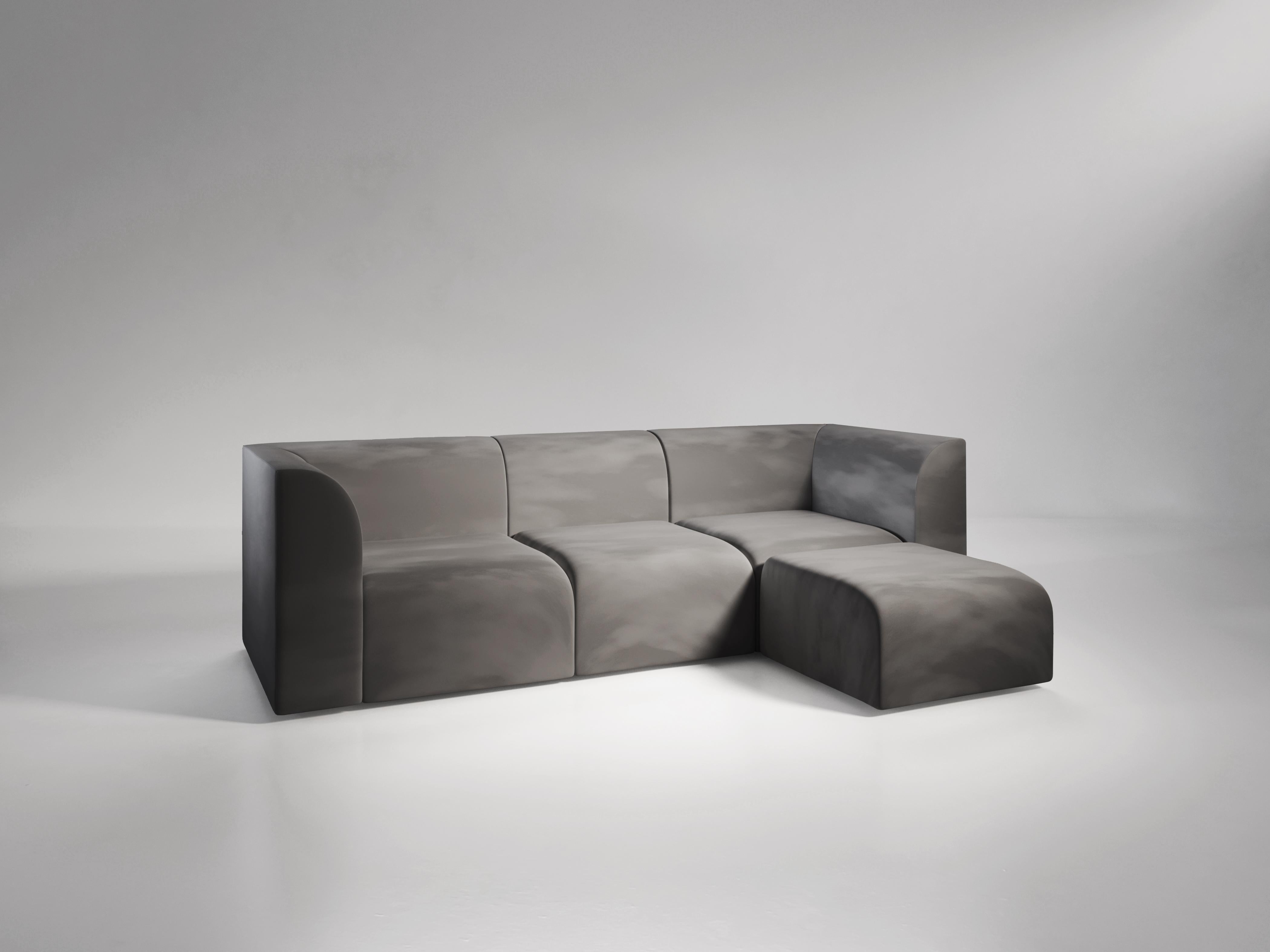 Archi L Shape Contemporary Sofa in Fabric In New Condition For Sale In London, GB