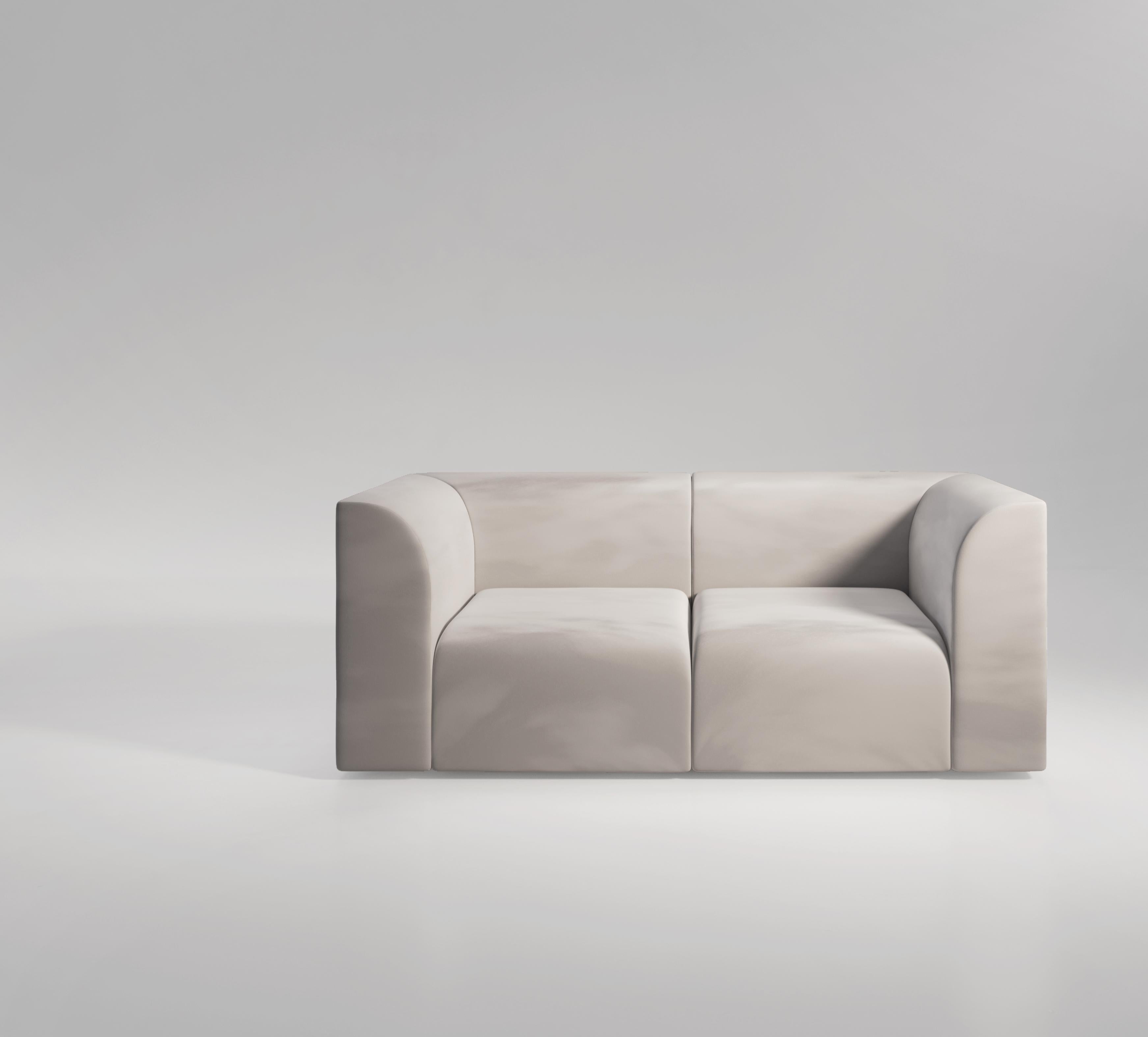 Archi L Shape Contemporary Sofa in Fabric For Sale 2
