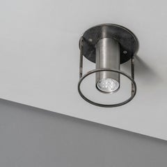 Archi Round Single Raw Steel Ceiling Lamp by +kouple