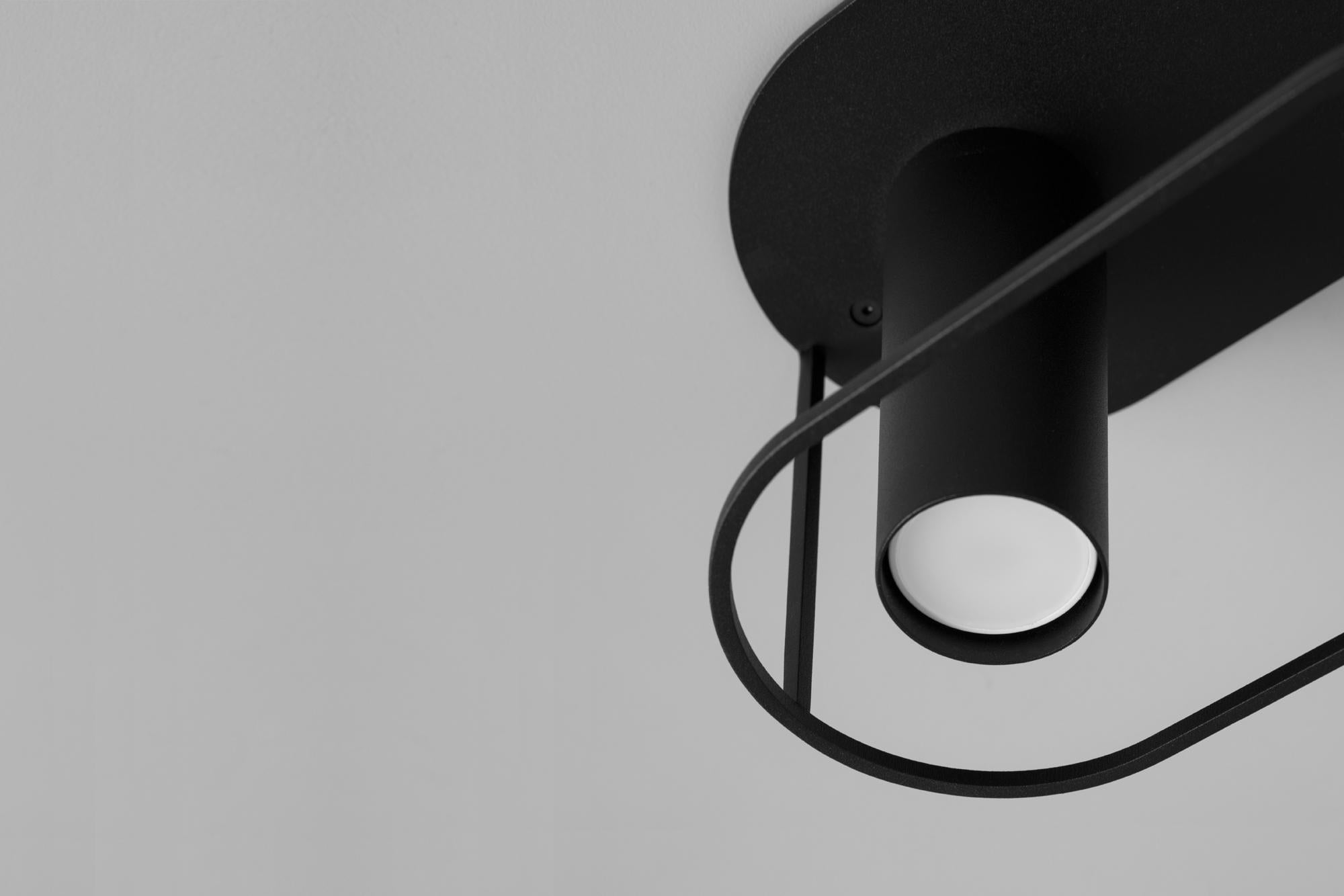 Ukrainien Archi Round Twins Black Ceiling Lamp by +kouple en vente