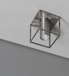 Archi Square Single Raw Steel Ceiling Lamp by +kouple