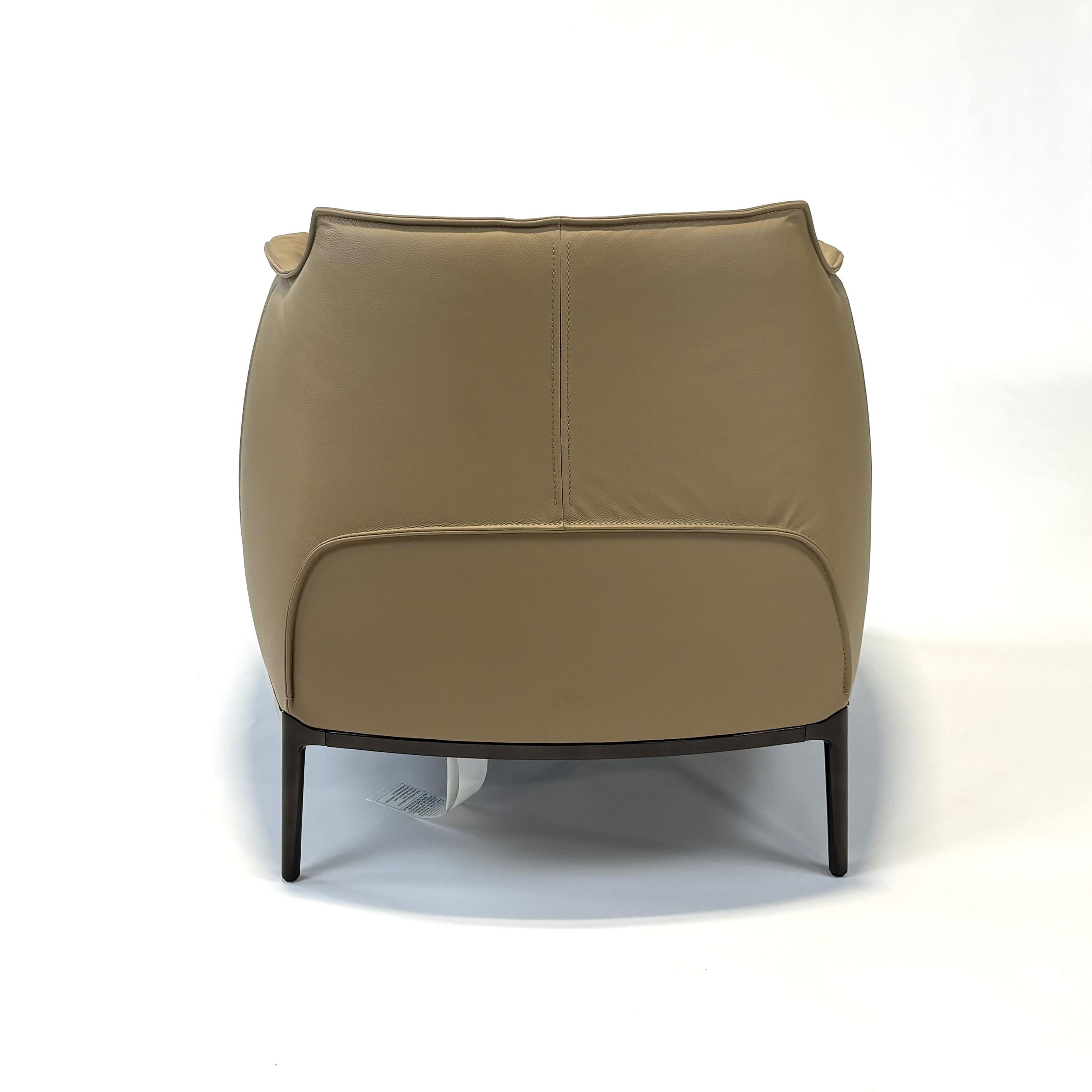 Contemporary Archibald Armchair & Ottoman by Jean-Marie Massaud