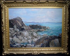 archibald kay artist The Marble Quarry Iona - Scottish Impressionist oil painting seashore Scotland