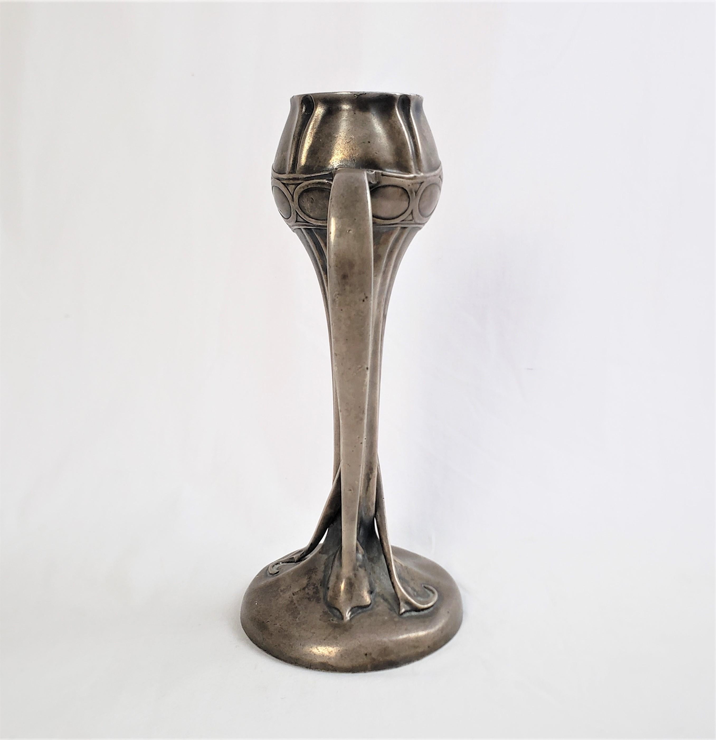 Archibald Knox Attributed Antique Art Nouveau Pewter Vase with Naturalistic Form In Good Condition In Hamilton, Ontario
