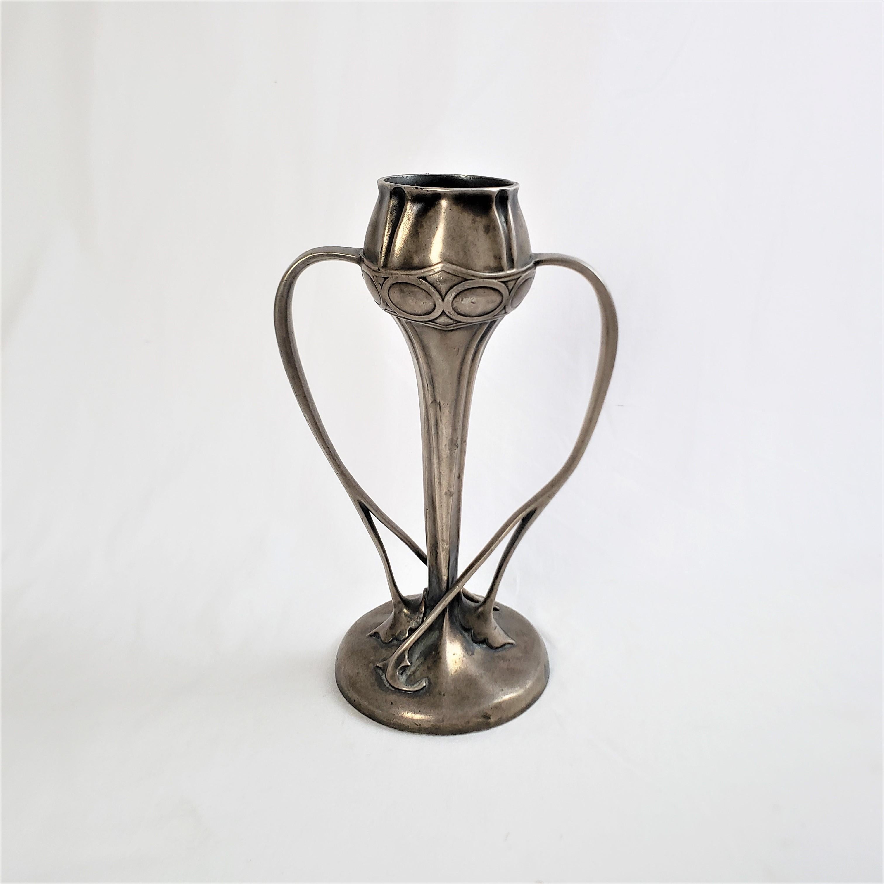 Archibald Knox Attributed Antique Art Nouveau Pewter Vase with Naturalistic Form 2
