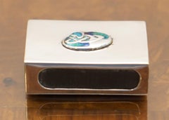 Archibald Knox Cymric Sterling Silver Vesta Matches Case Liberty's & Co Enamel