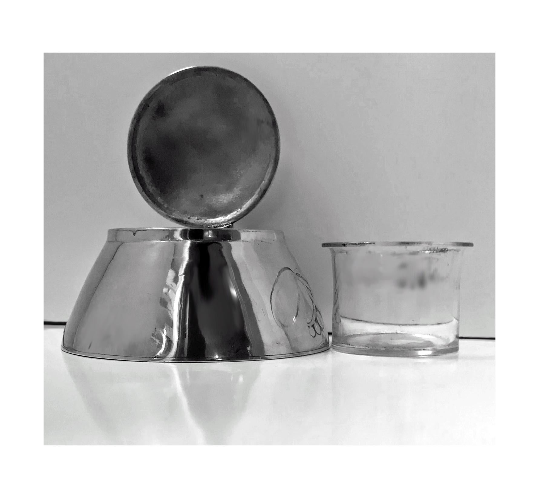 Arts and Crafts Archibald Knox for Liberty & Co Pewter Inkwell, circa 1903