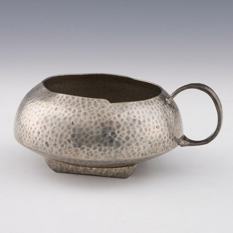 Archibald Knox For Liberty Tudric Pewter Hot Water Jug With Sugar Bowl