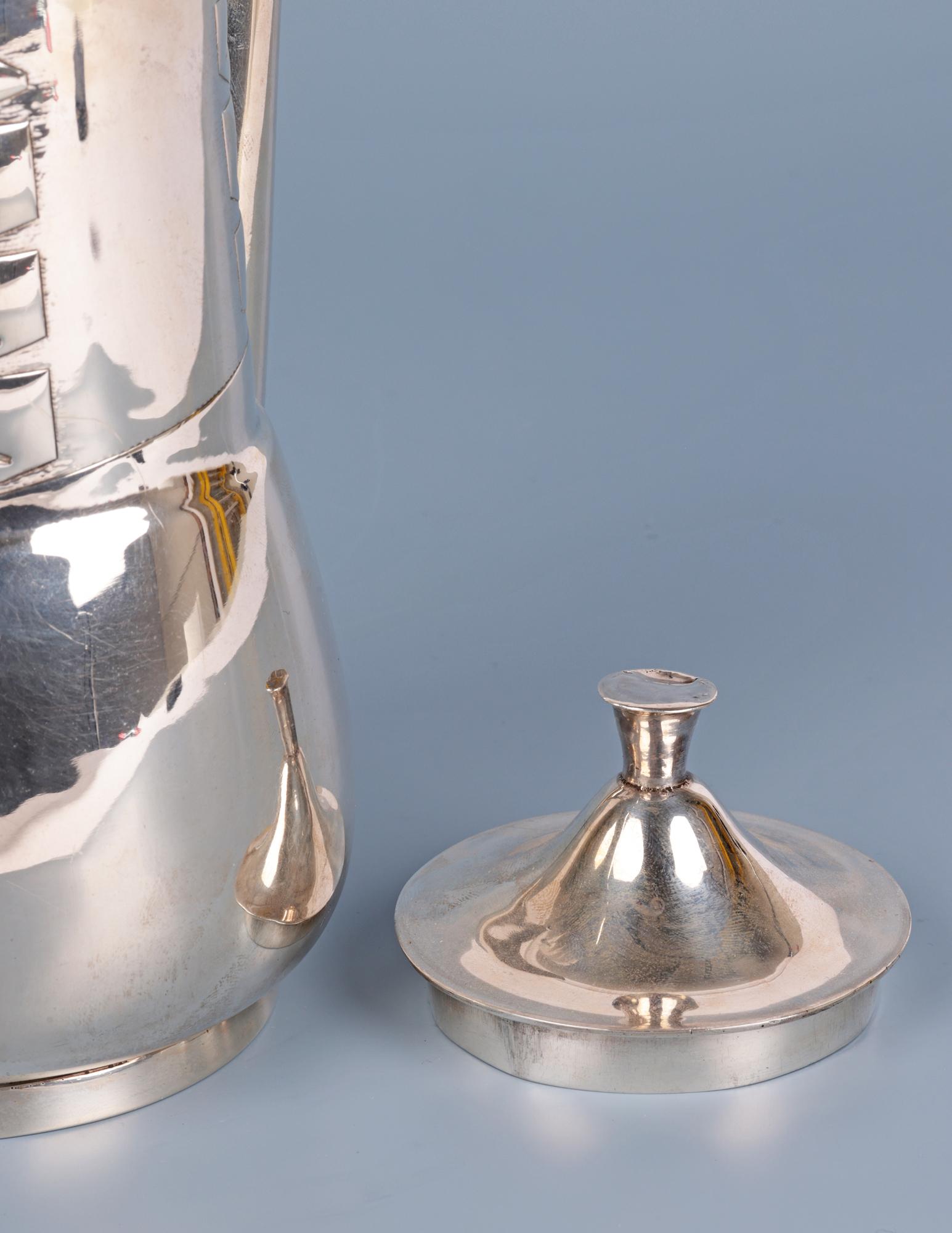 Archibald Knox Liberty & Co Silver Art Nouveau Silver Teapot For Sale 6