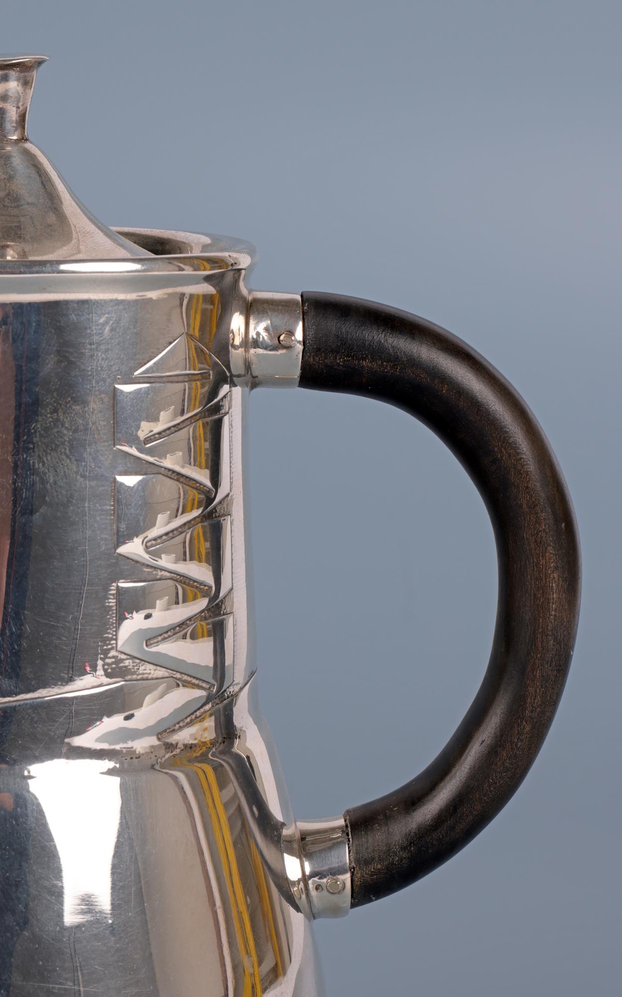 English  Archibald Knox Liberty & Co Silver Art Nouveau Silver Teapot For Sale