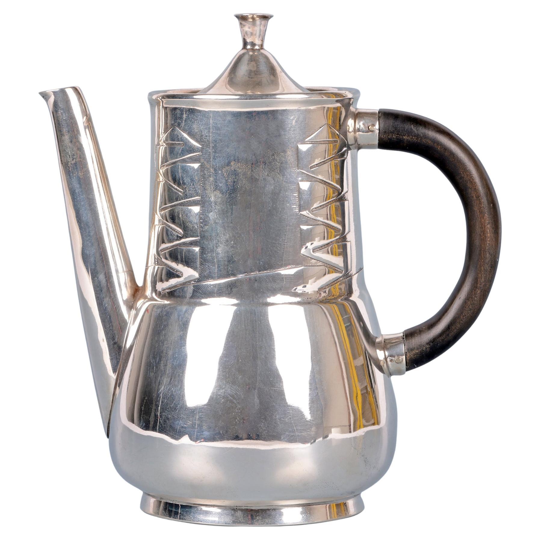  Archibald Knox Liberty & Co Silver Art Nouveau Silver Teapot