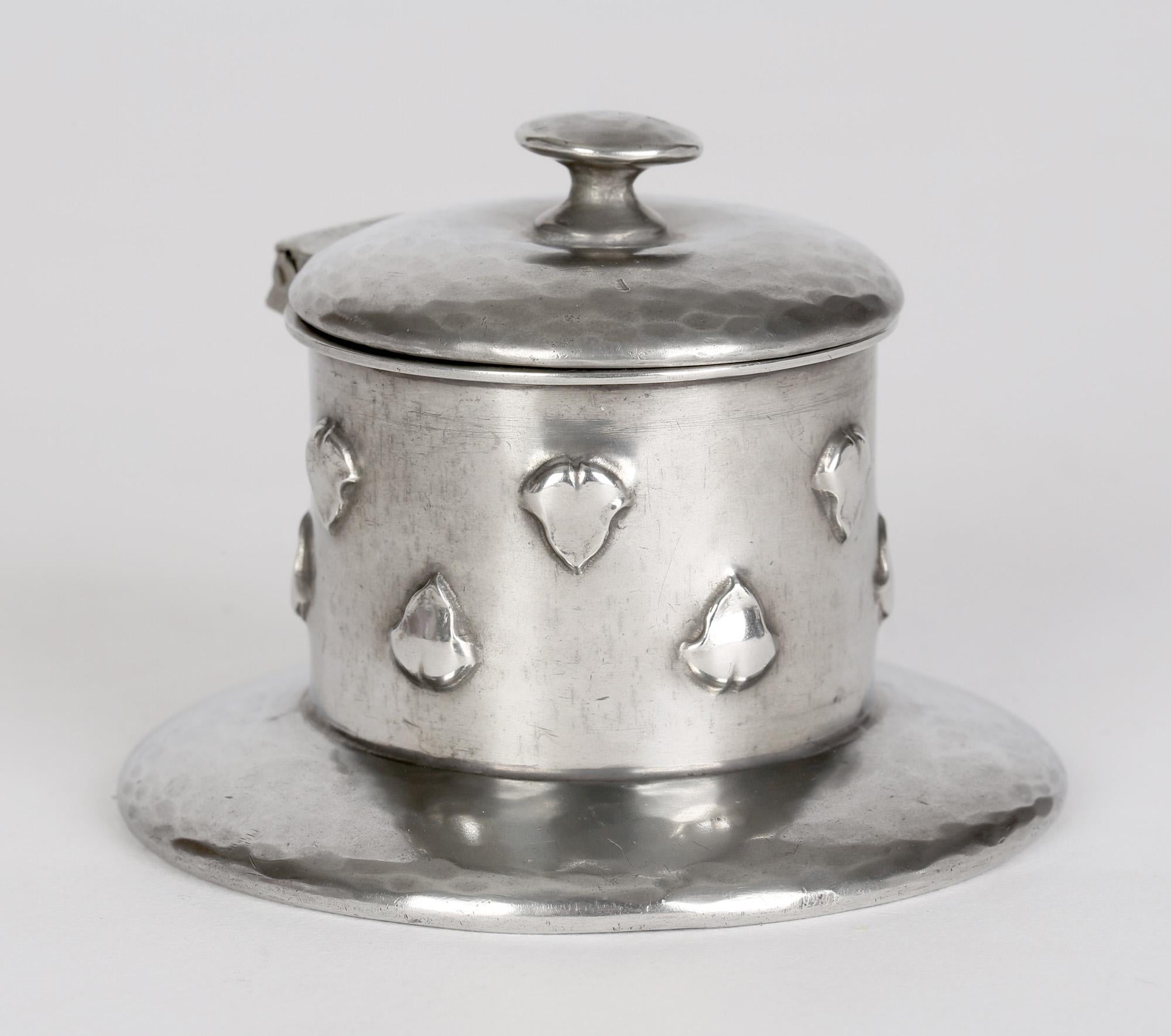 Archibald Knox Tudric Pewter Inkwell For Liberty & Co 1