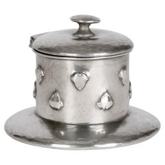 Antique Archibald Knox Tudric Pewter Inkwell For Liberty & Co