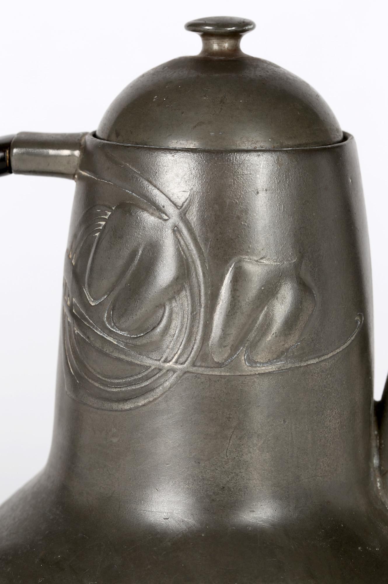 Archibald Knox Tudric Art Nouveau Coffee Pot For Liberty & Co For Sale 7