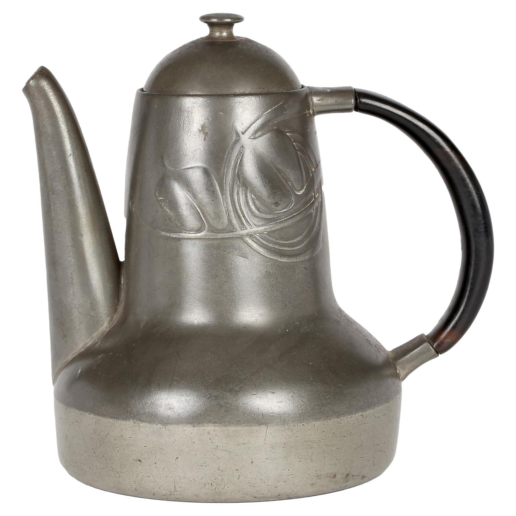 Archibald Knox Tudric Art Nouveau Coffee Pot For Liberty & Co For Sale
