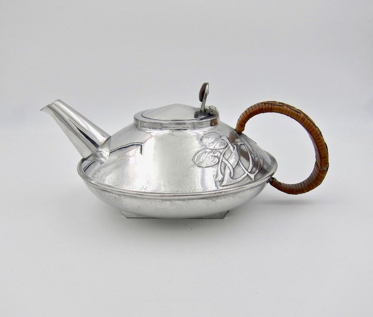 Archibald Knox Tudric Pewter Teapot for Liberty and Co. at 1stDibs