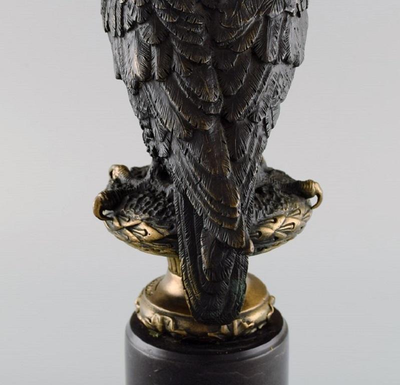 Archibald Thorburn, Scotland, Bird of Prey in Solid Bronze For Sale 1