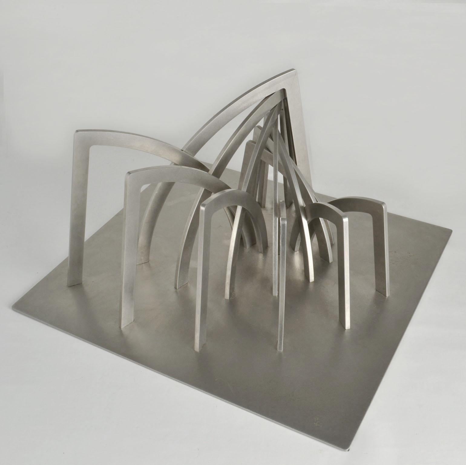 Archictural Abstract Sculpture by Dutch Margot Zanstra For Sale 4