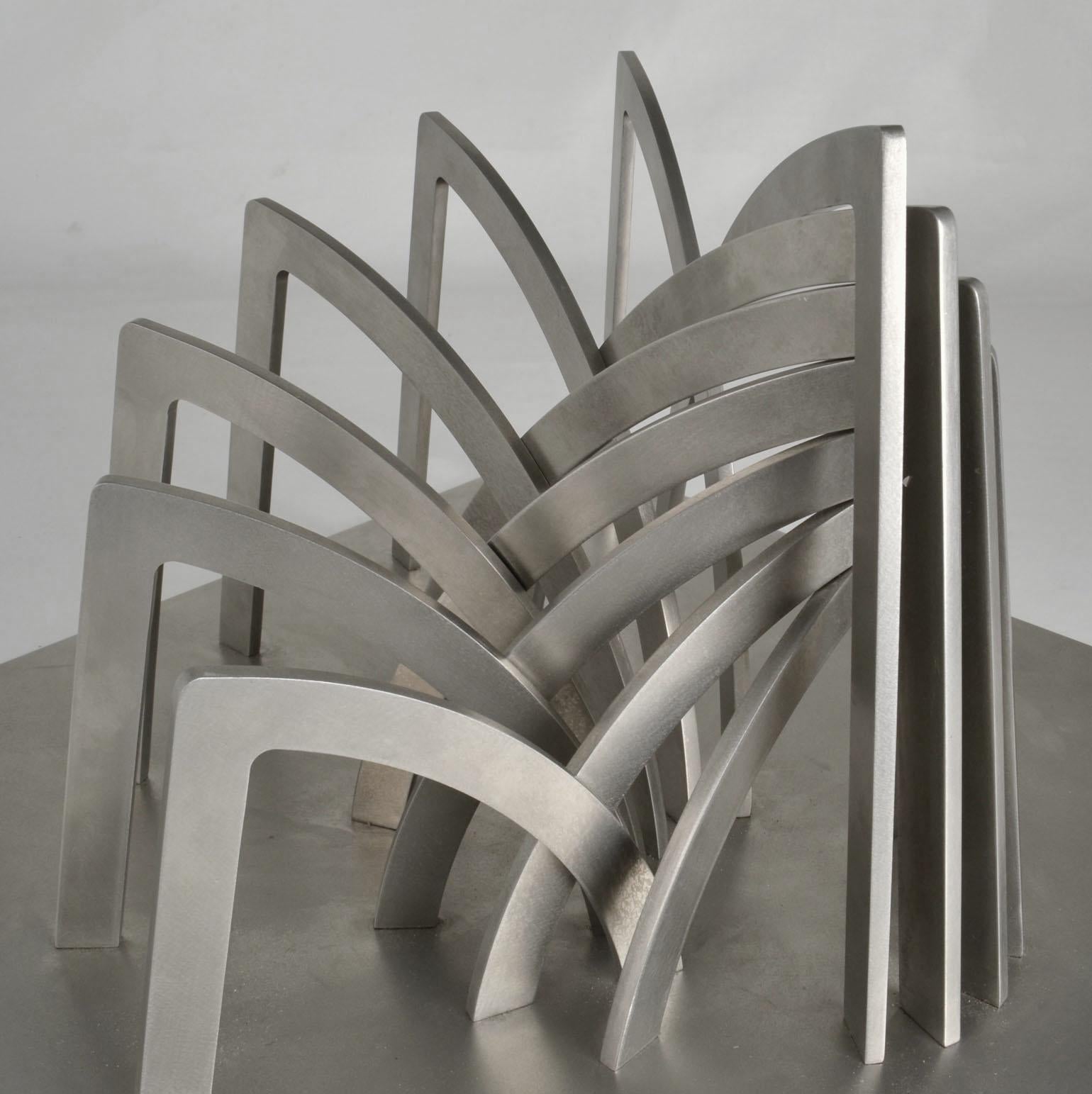 Archictural Abstract Sculpture by Dutch Margot Zanstra In Excellent Condition For Sale In London, GB
