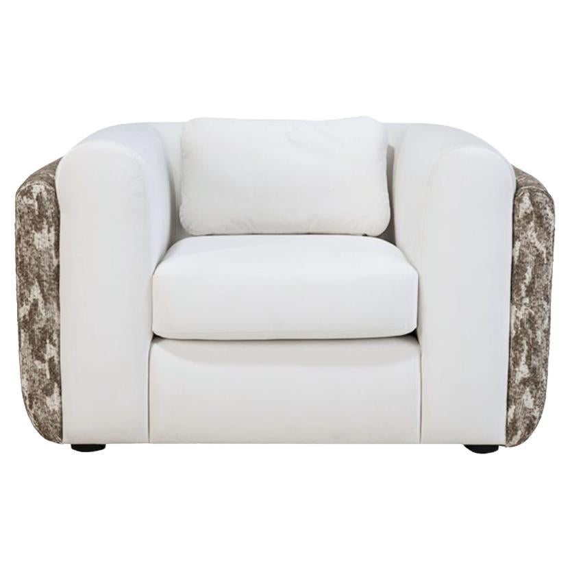 ARCHIE Modern Armchair with Sculptural Form and Custom Upholstery