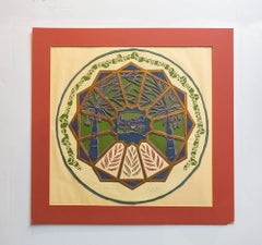 Rare Judaica Jewish Folk Art Sukkot Papercut Jerusalem Mizrach Archie Granot