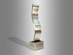 Archie Held, Zeitgenössische, monumentale Wasserskulptur aus Edelstahl, USA 2000