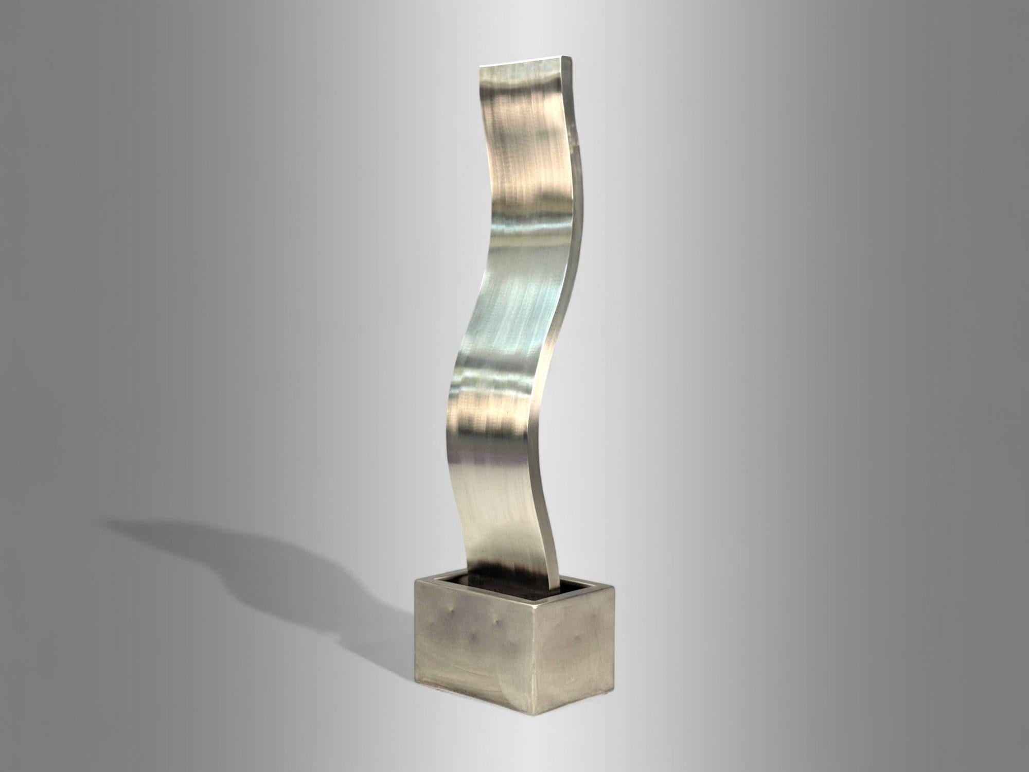 American Archie Held, Contemporary, Stainless Steel, Monumental Water Sculpture, USA 2000 For Sale