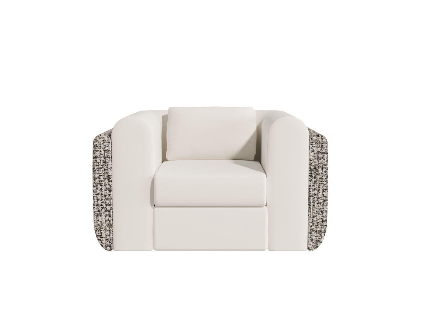 Organique ARCHIE Fauteuil lounge moderne avec rembourrage sur mesure en vente